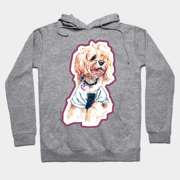 Pretty in Pink Pup Hoodie by srw110